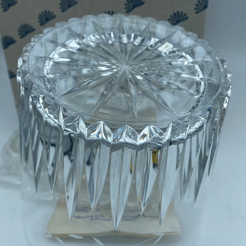 VTG Princess House Highlights 24% lead Crystal Ice bucket w/ tongs & box #863